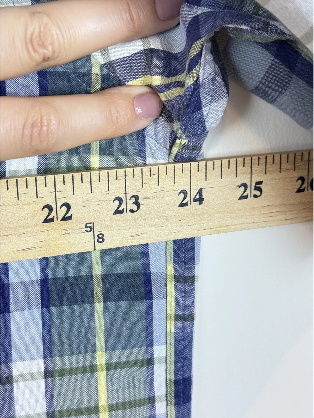 Vintage J.Crew Men’s M Plaid Short Sleeve Cotton Camp Shirt Blue Green 90s
